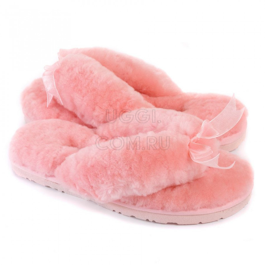 Женские UGG Fluff Flip Flop II Pink