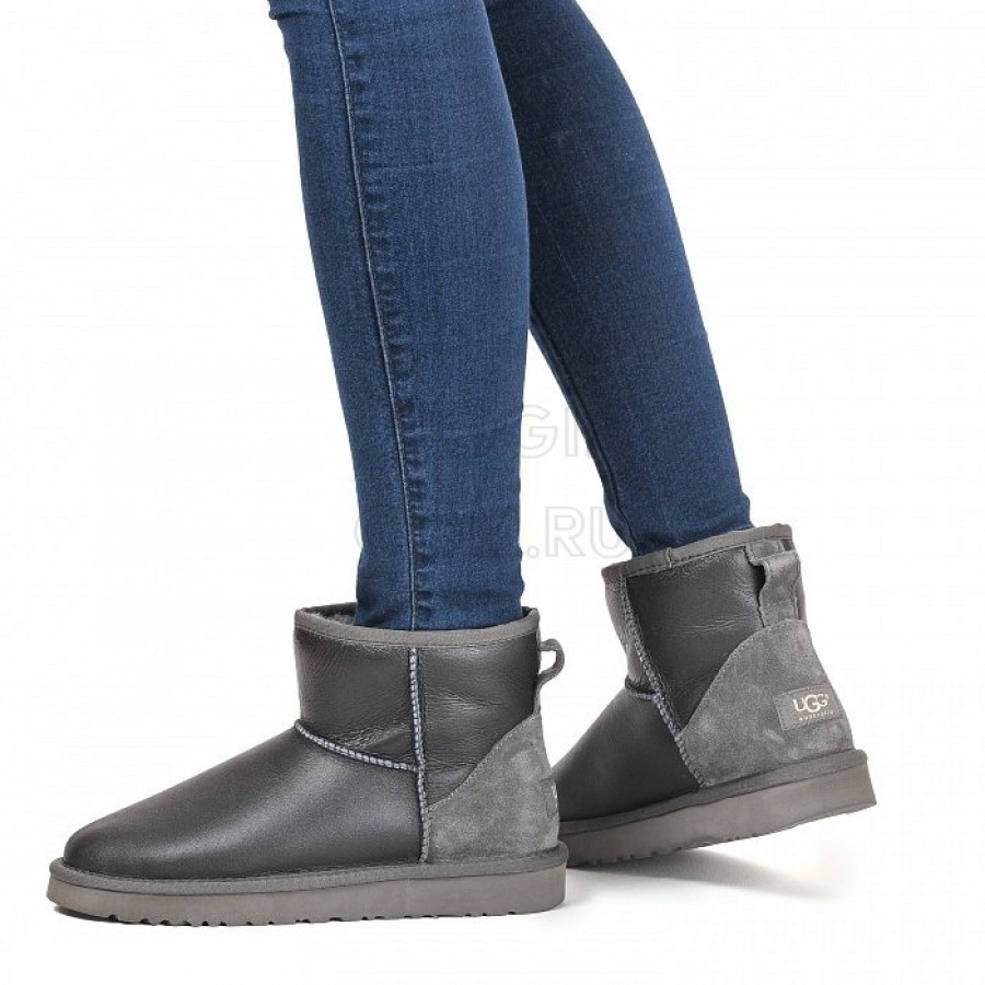 Женские UGG Classic Mini Metallic Grey