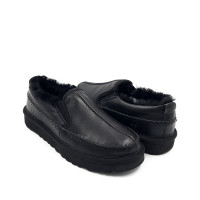 UGG Mens Stitch Slip Leather Black