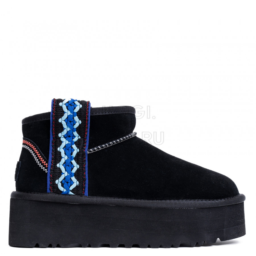Женские UGG Classic Ultra Mini Braid Platform Black
