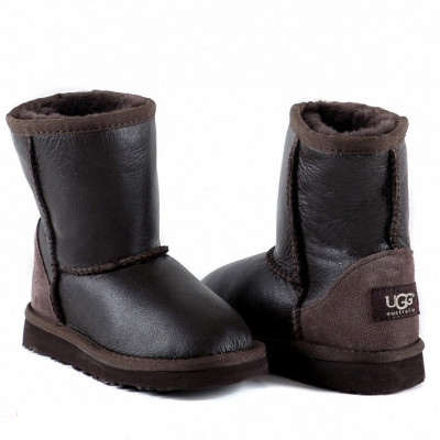 UGG Kids Classic Short Metallic Chocolate