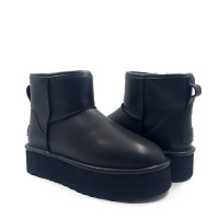 Classic Mini Platform Leather Black
