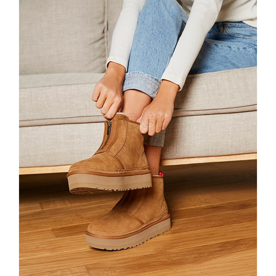Женские UGG Neumel Platform Zip Chestnut