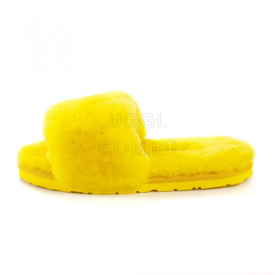Женские UGG Fluff Slide Slippers Yellow