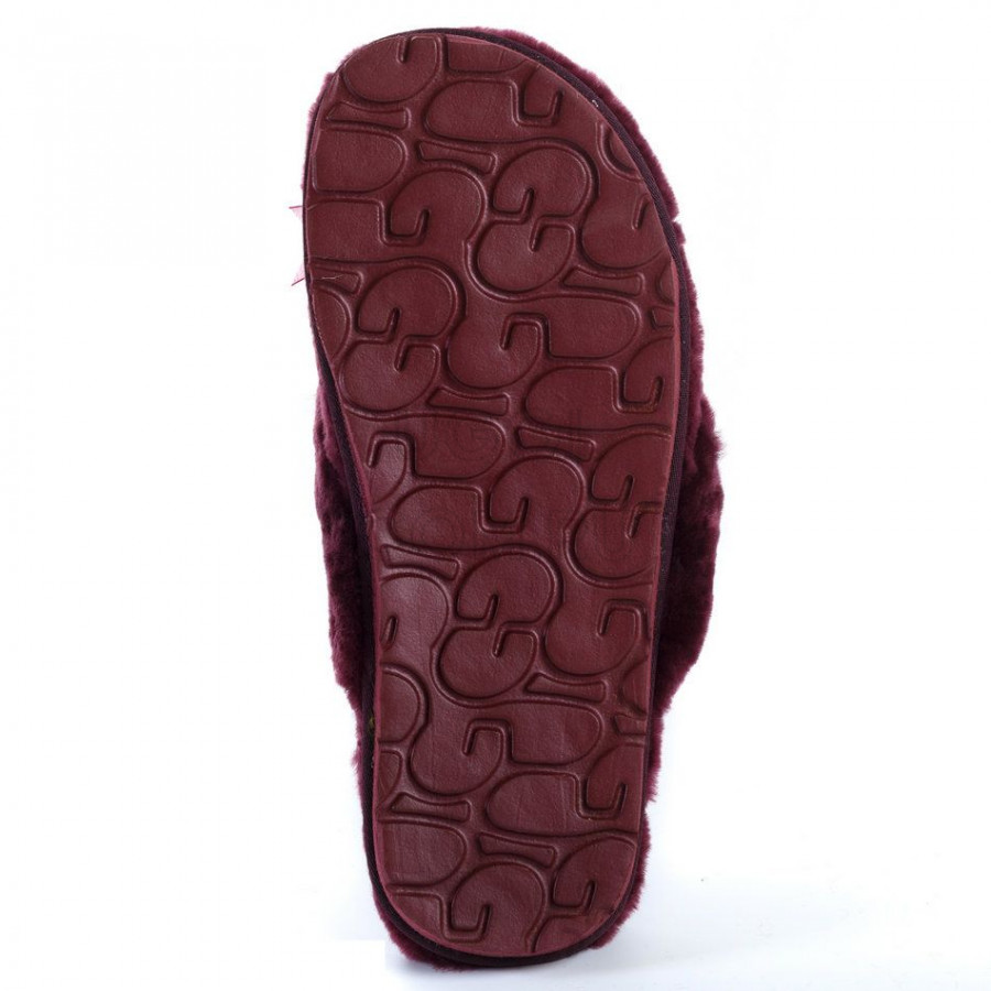 Женские UGG Fluff Flip Flop II Bordo