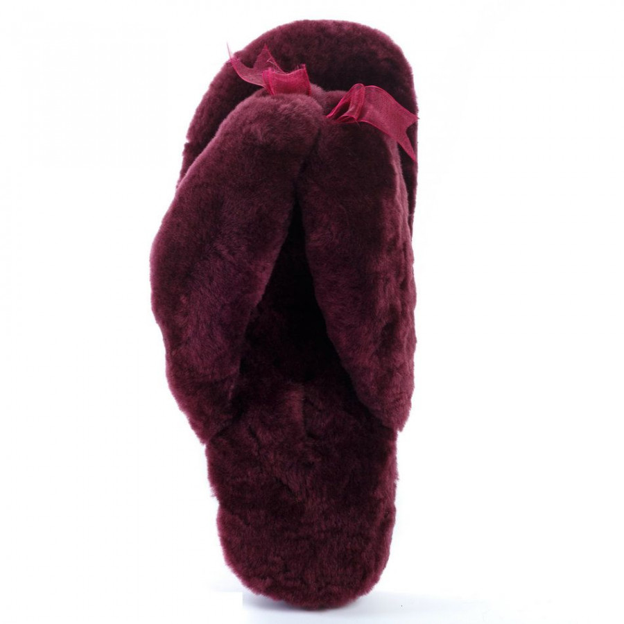 Женские UGG Fluff Flip Flop II Bordo