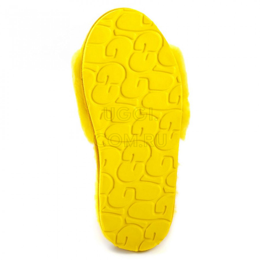 Женские UGG Fluff Slide Slippers Yellow