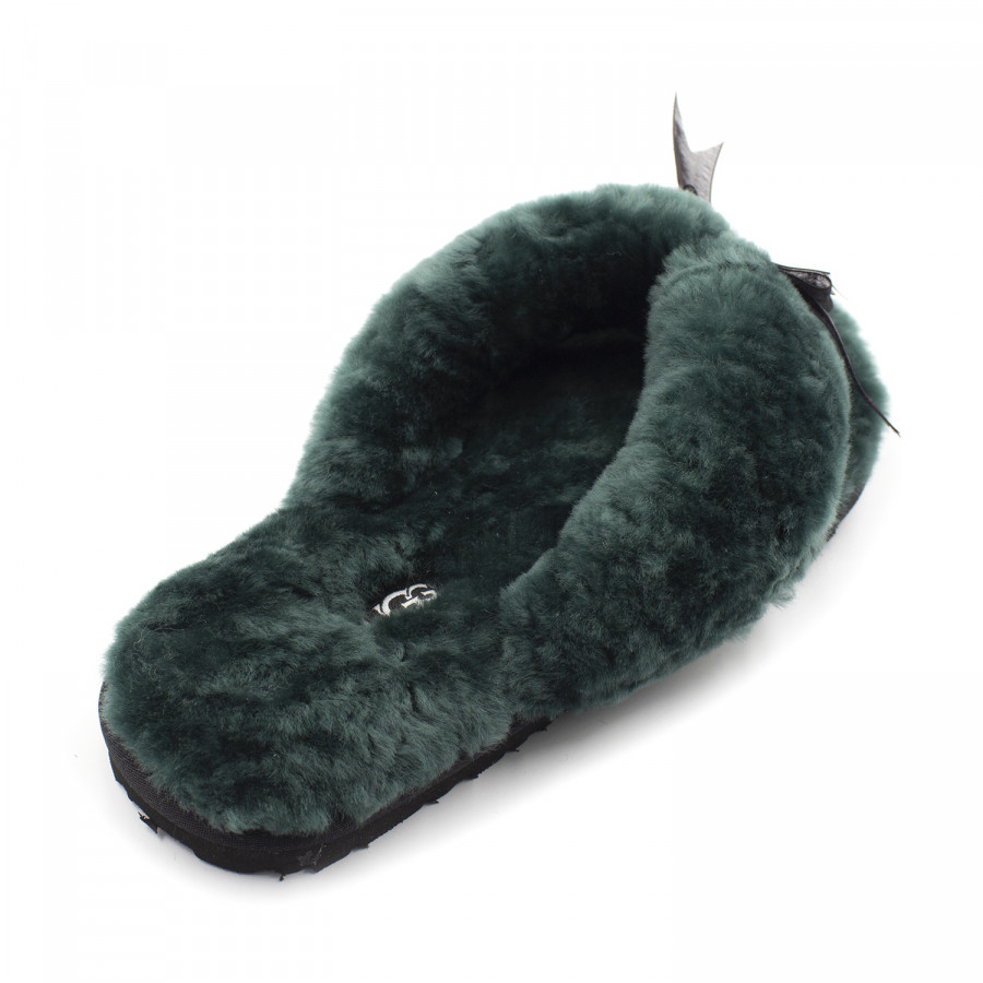 Женские UGG Fluff Flip Flop II Dark Green