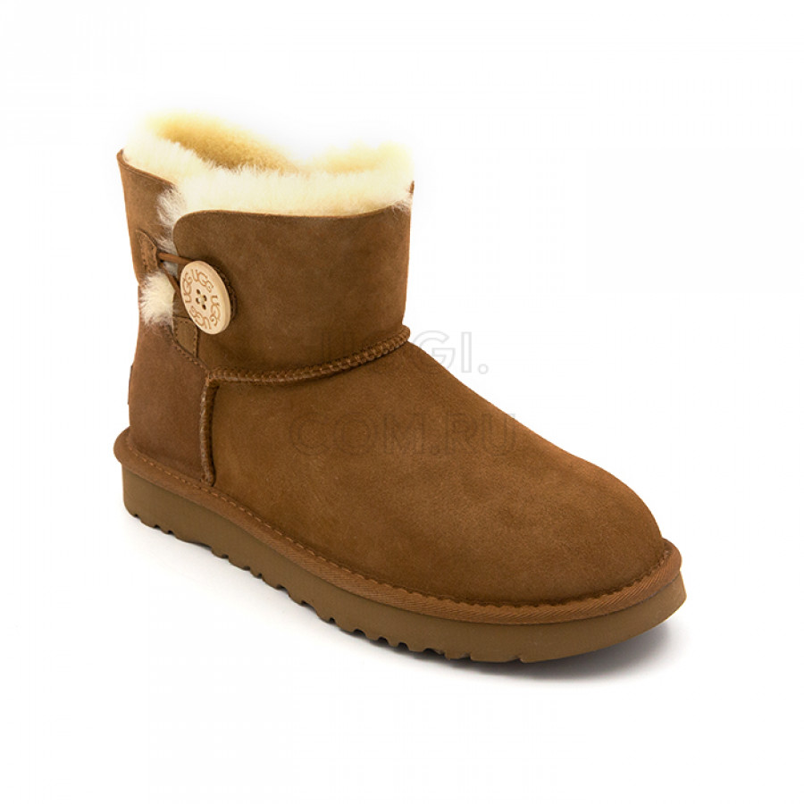 Женские UGG Mini Bailey Button II Chestnut