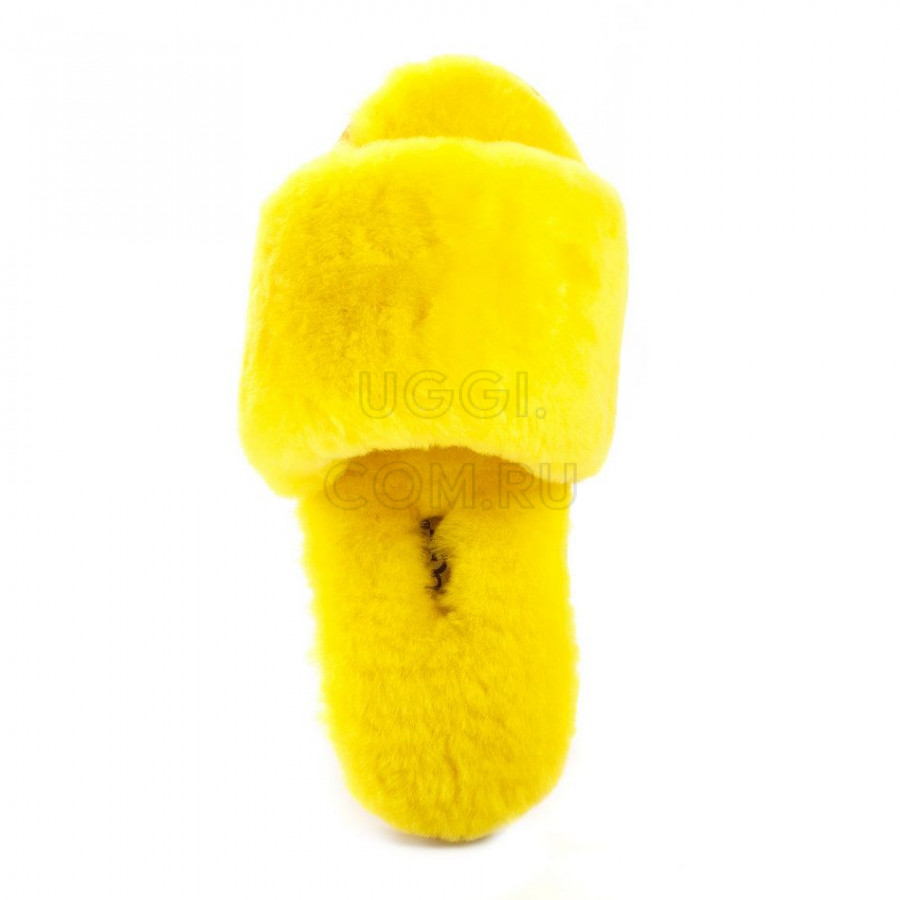 Женские UGG Fluff Slide Slippers Yellow