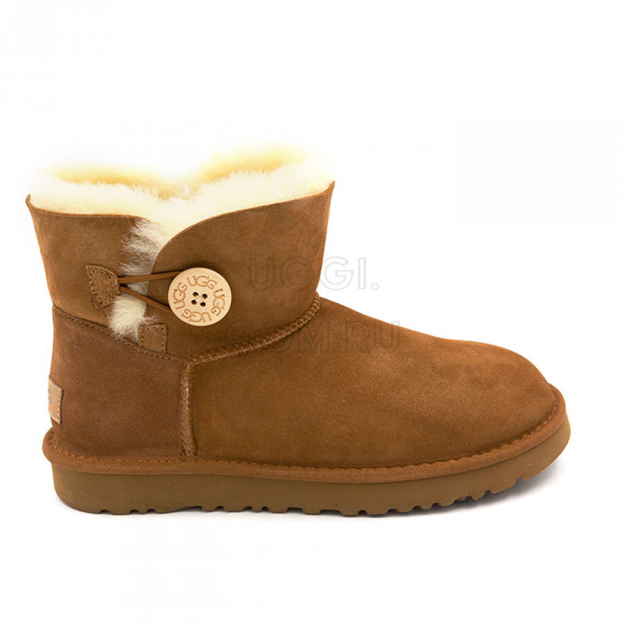 Женские UGG Mini Bailey Button II Chestnut