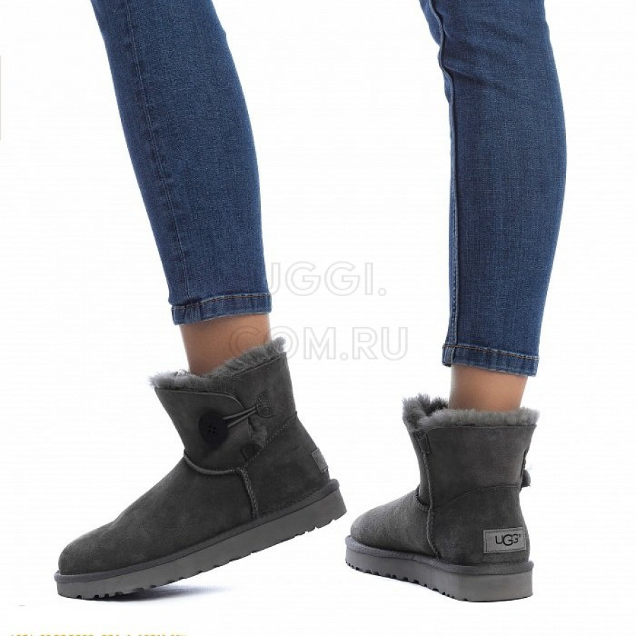 Женские UGG Mini Bailey Button II Grey