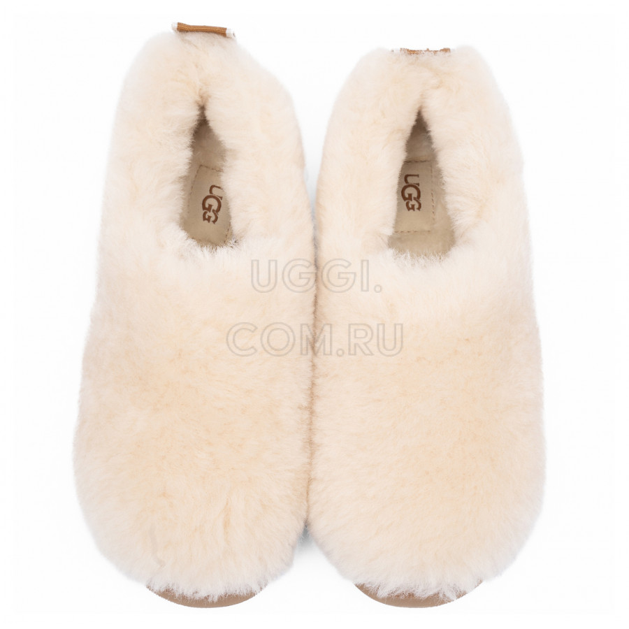 Женские UGG Hailey Fluff Slippers Natural