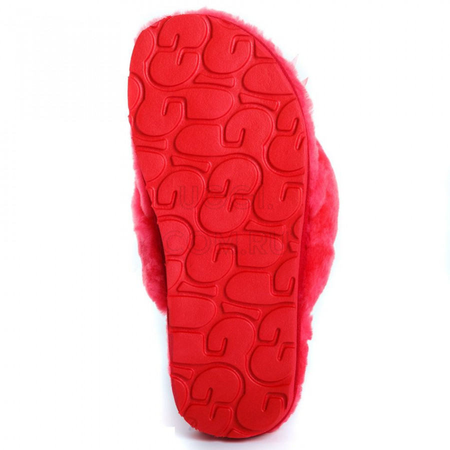 Женские UGG Fluff Flip Flop II Watermelon Red