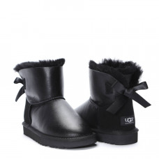 UGG Mini Bailey Bow Metallic Black