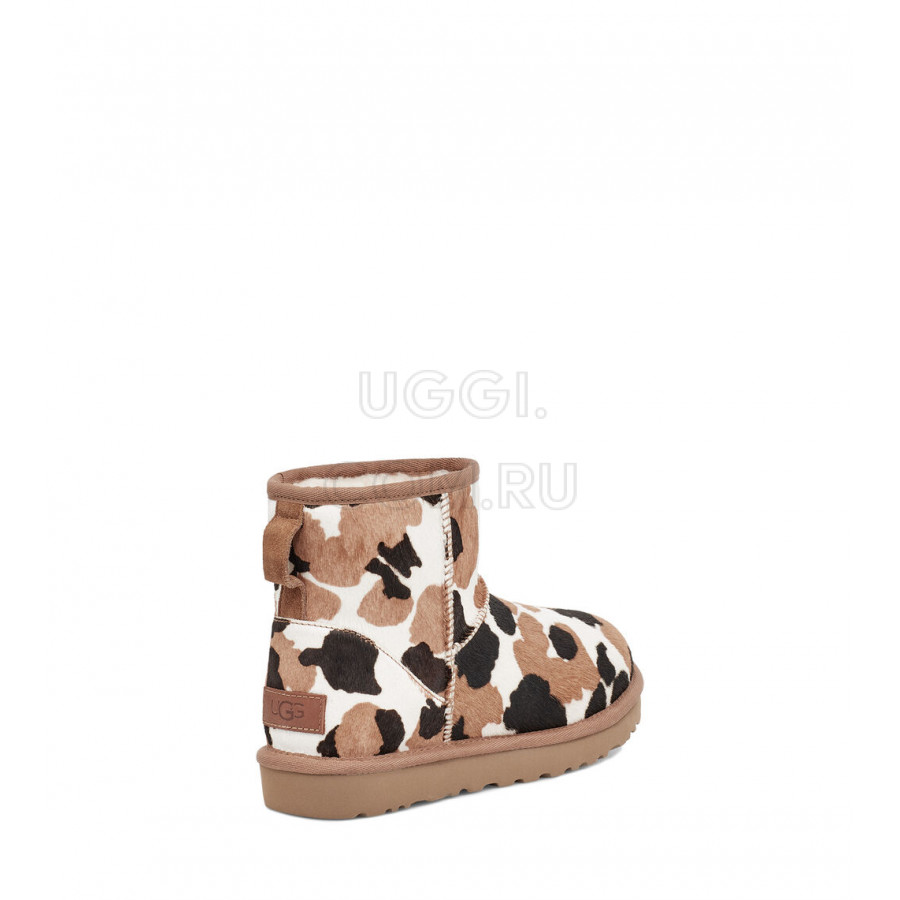 Женские UGG Classic Mini Cow Print Chestnut