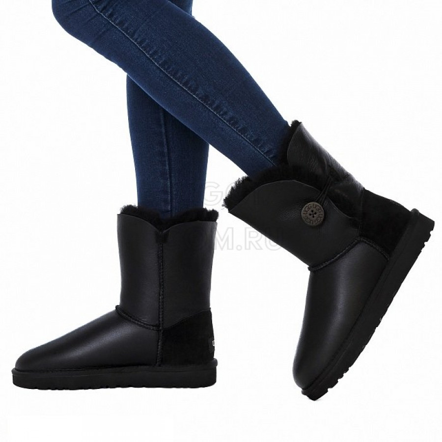 Женские UGG Bailey Button Metallic Black