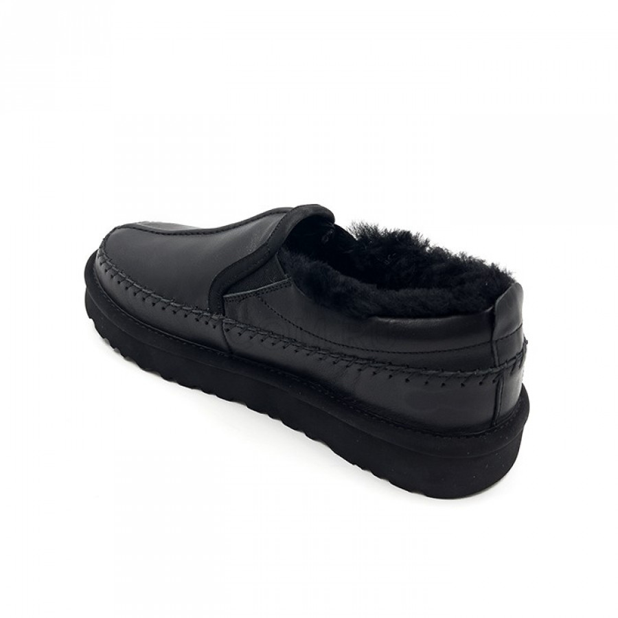 Женские UGG Stitch Slip On Leather Black
