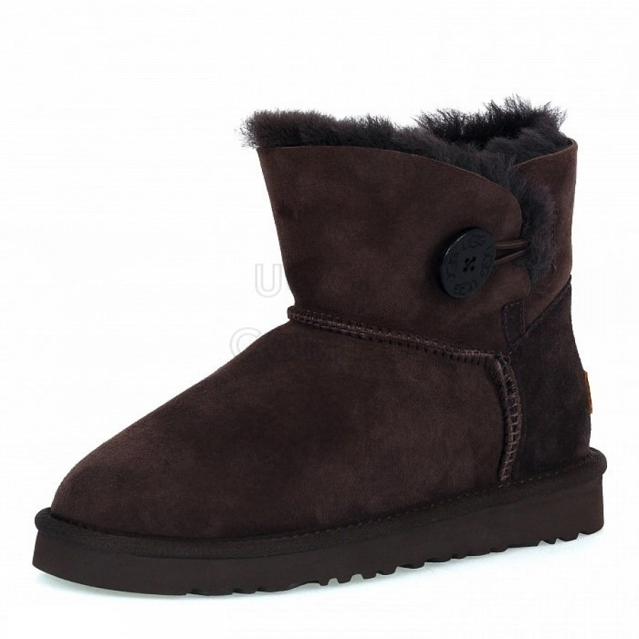 Женские UGG Mini Bailey Button II Chocolate