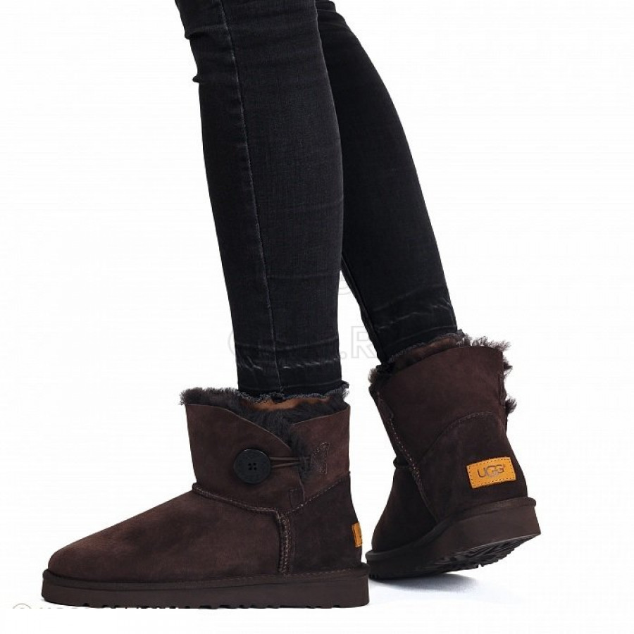 Женские UGG Mini Bailey Button II Chocolate
