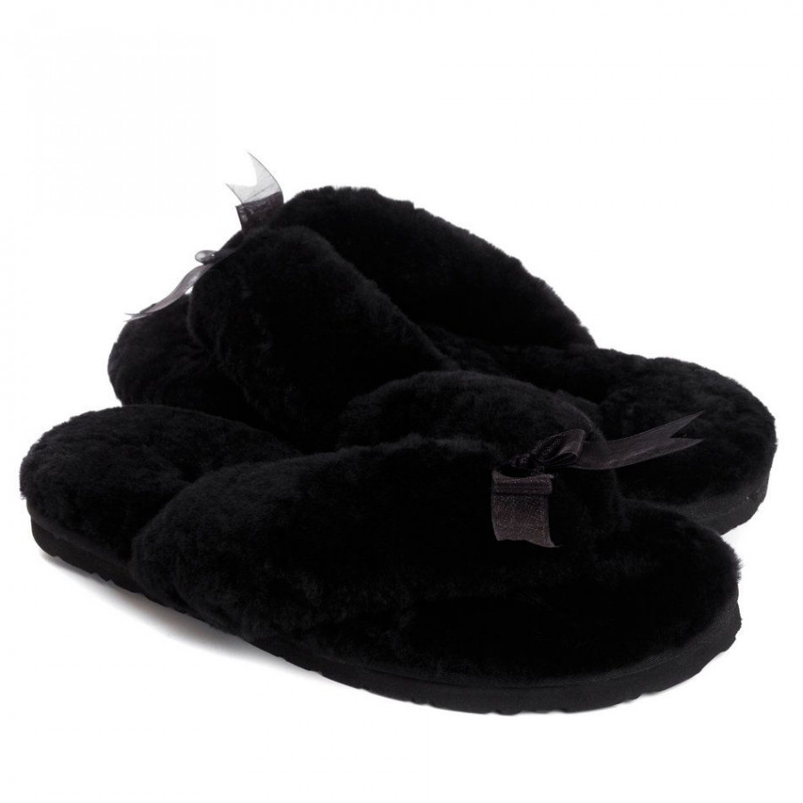 Женские UGG Fluff Flip Flop II Black