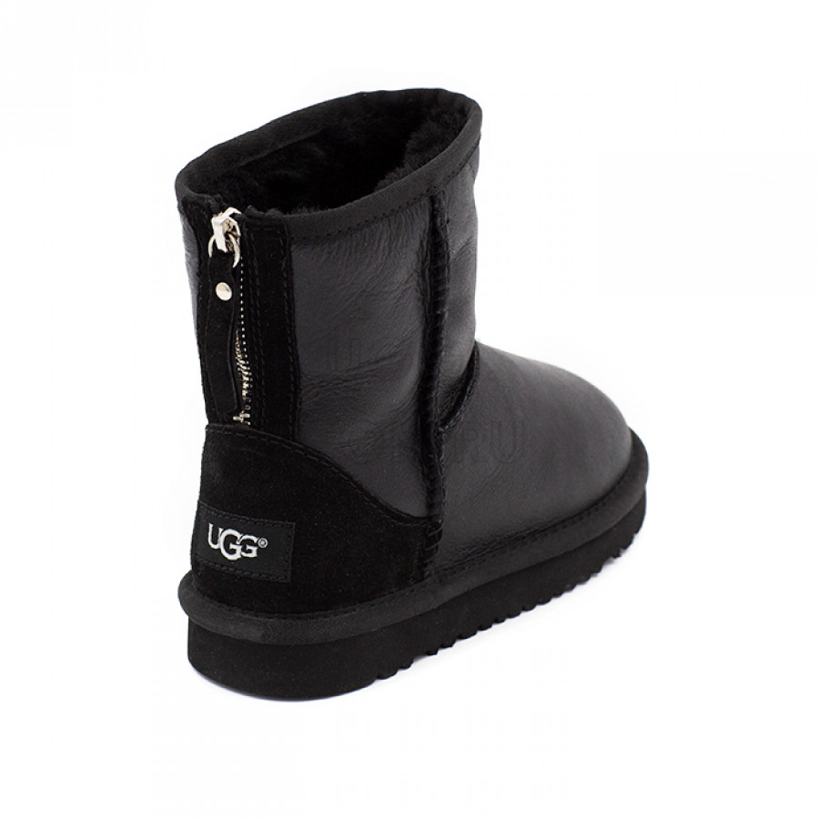 Детские UGG Kids Classic Short Zip Metallic Black