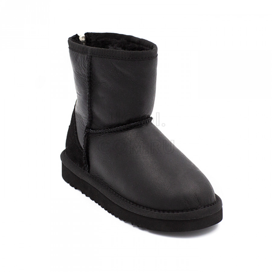 Детские UGG Kids Classic Short Zip Metallic Black