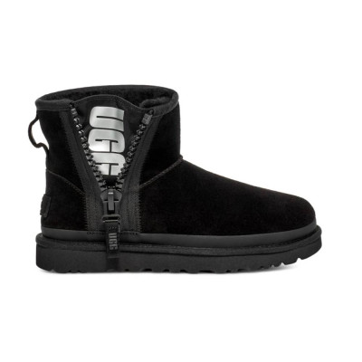 UGG Classic Mini Zipper Tape Logo Black