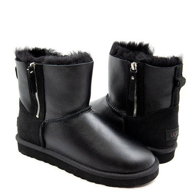 UGG Mens Classic Mini Double Zip Metallic Black