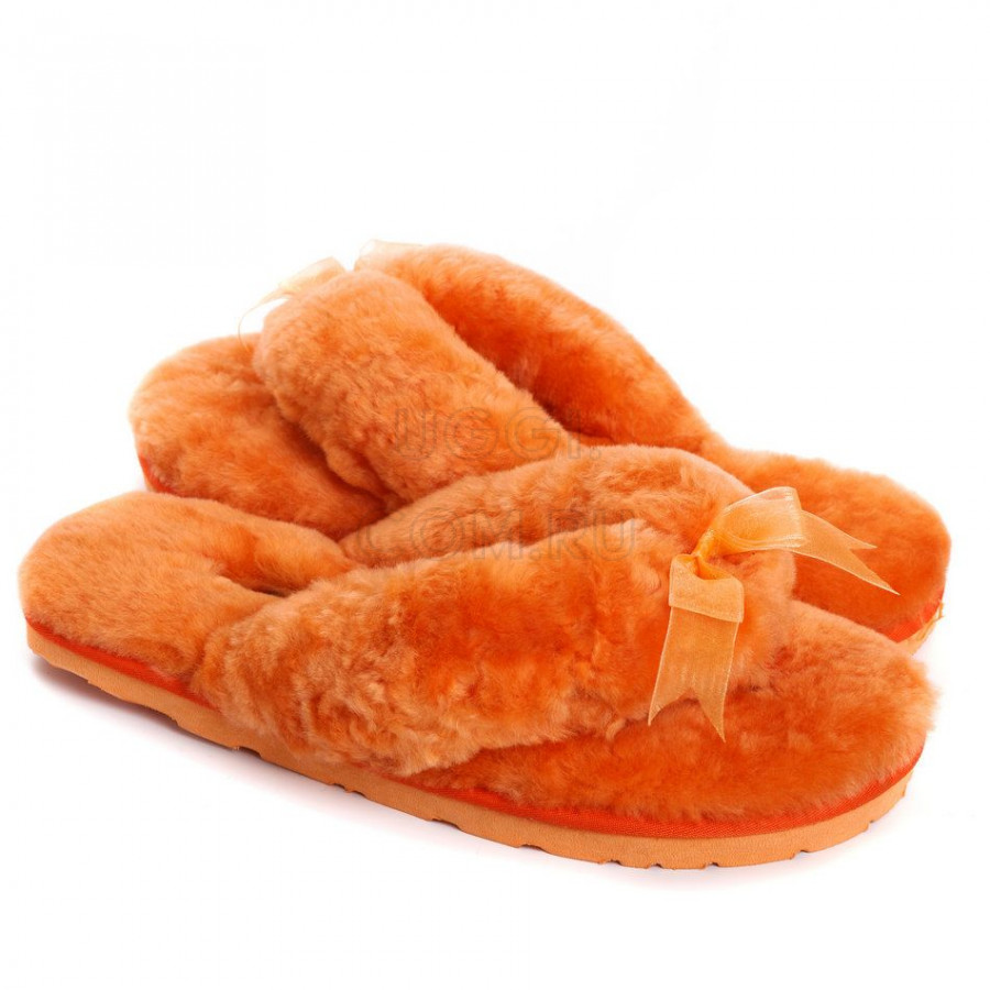 Женские UGG Fluff Flip Flop II Orange