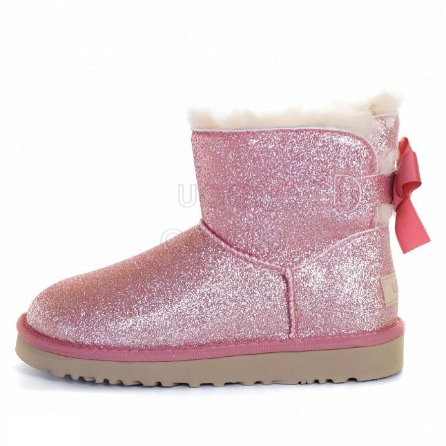 Женские UGG Mini Bailey Bow Sparkle Pink