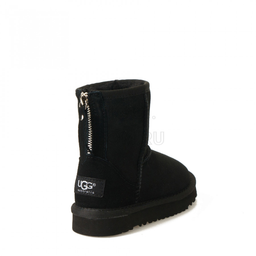 Детские UGG Kids Classic Short Zip II Black