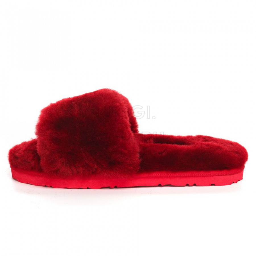Женские UGG Fluff Slide Slippers Bordo