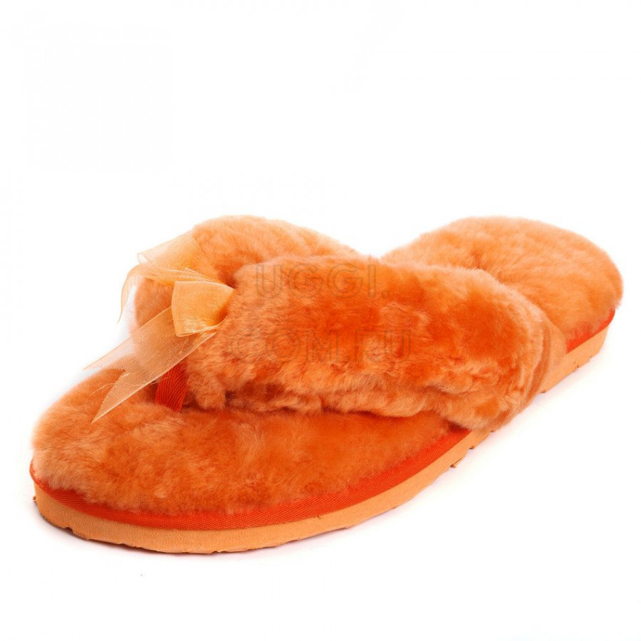 Женские UGG Fluff Flip Flop II Orange