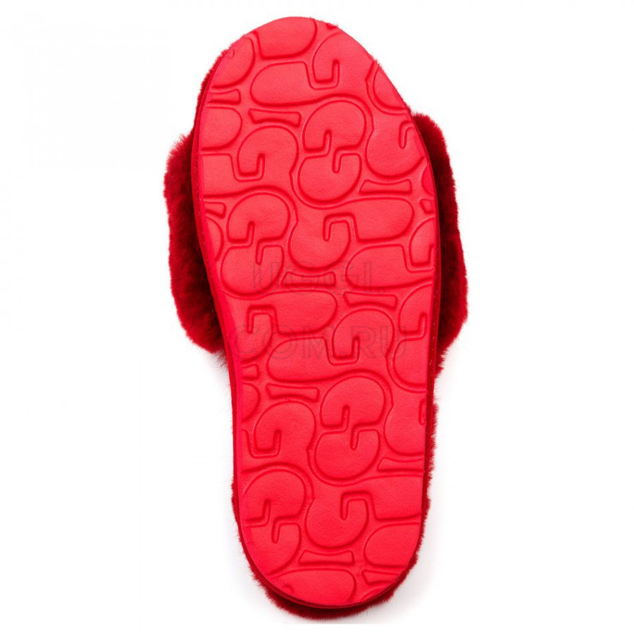 Женские UGG Fluff Slide Slippers Bordo