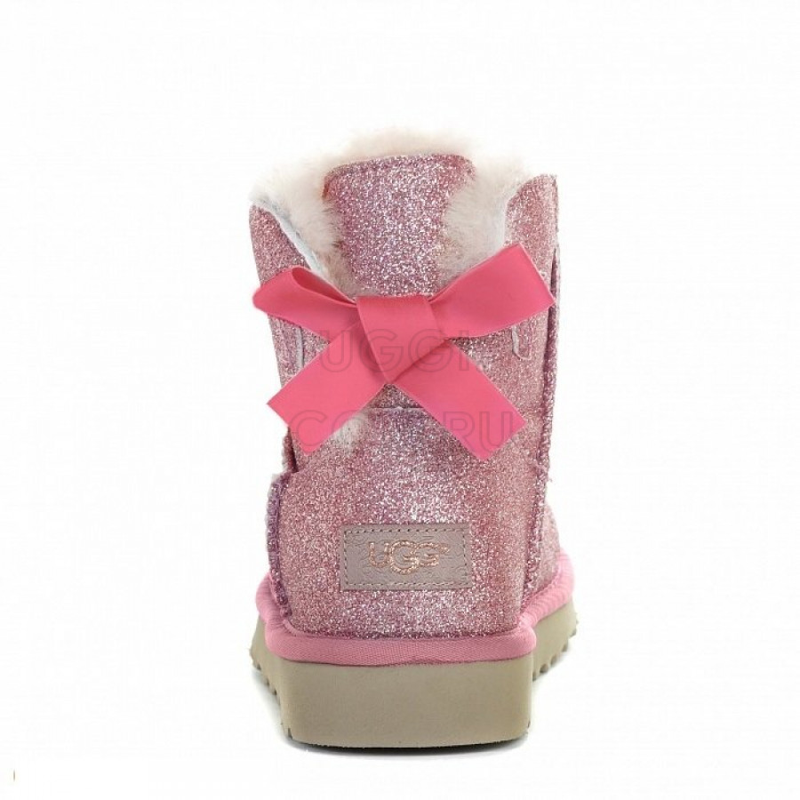 Женские UGG Mini Bailey Bow Sparkle Pink