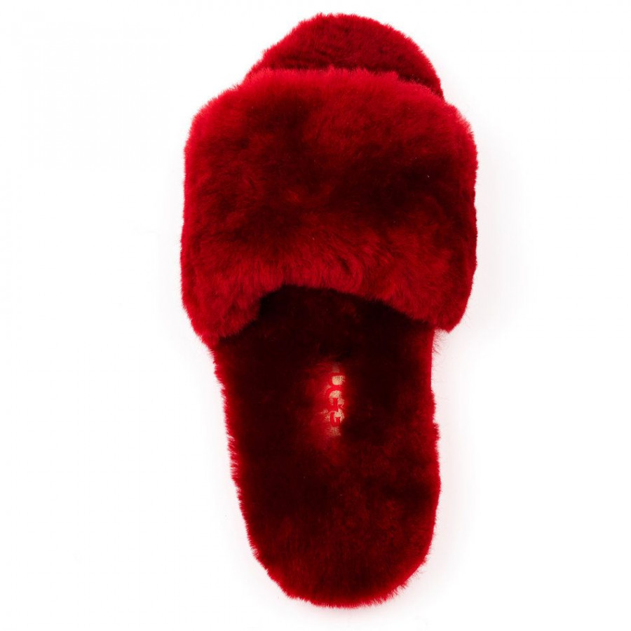 Женские UGG Fluff Slide Slippers Bordo