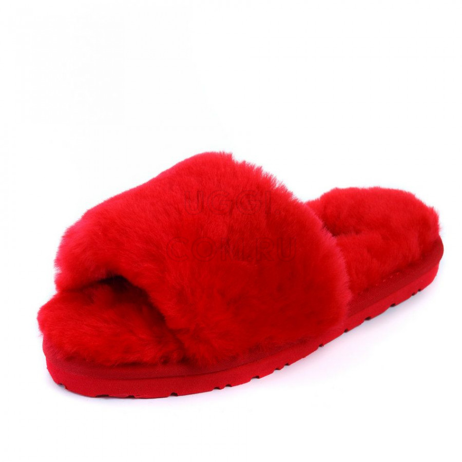 Женские UGG Fluff Slide Slippers Red