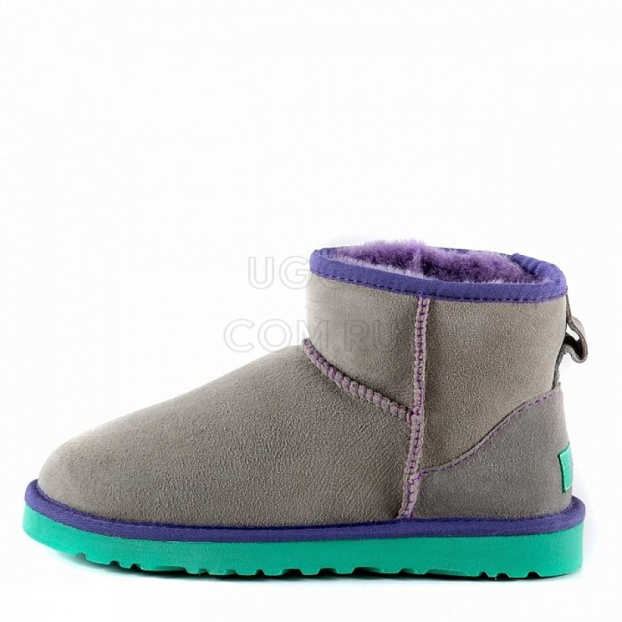 Женские UGG Classic Mini II Grey-Aqua