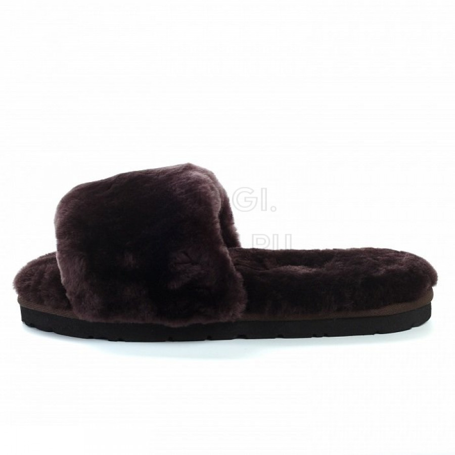 Женские UGG Fluff Slide Slippers Chocolate