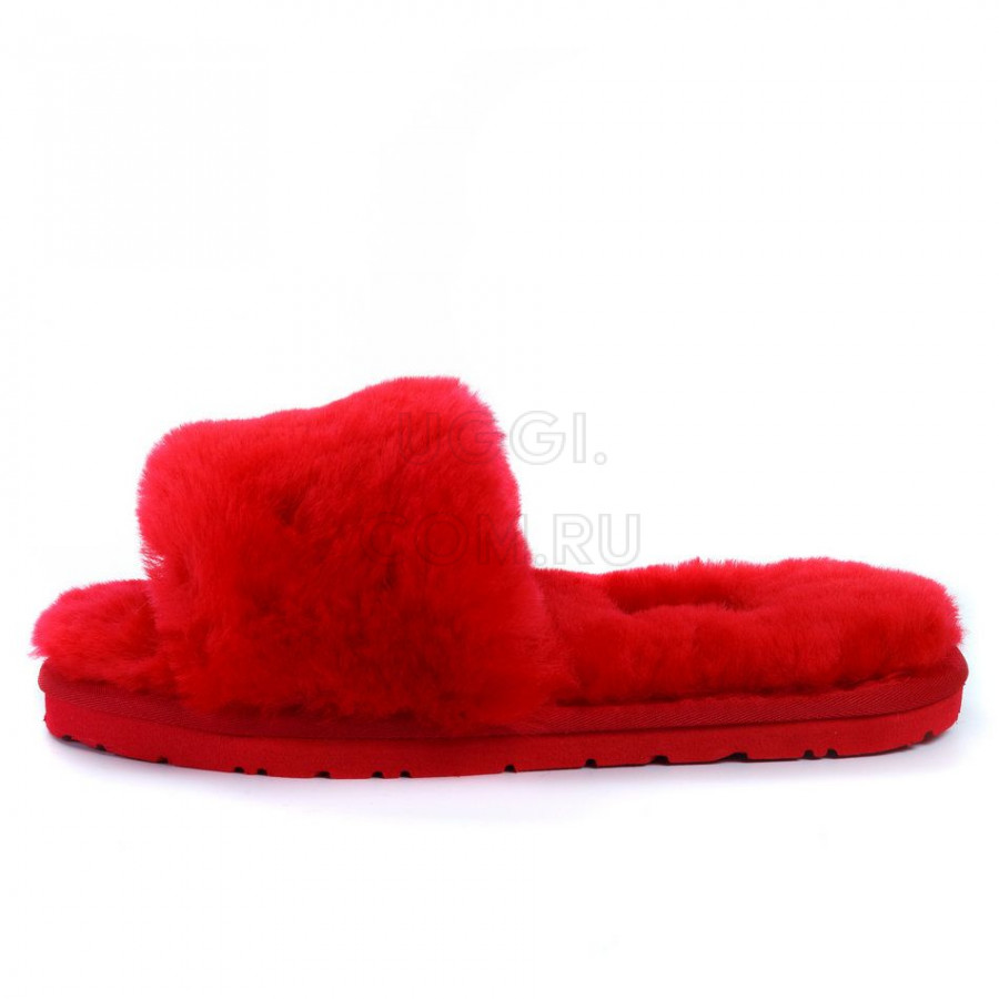 Женские UGG Fluff Slide Slippers Red