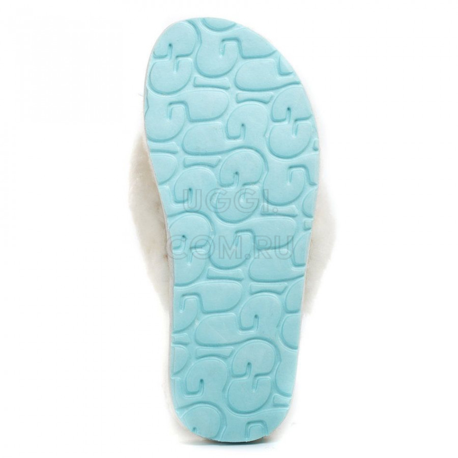 Женские UGG Fluff Flip Flop II White