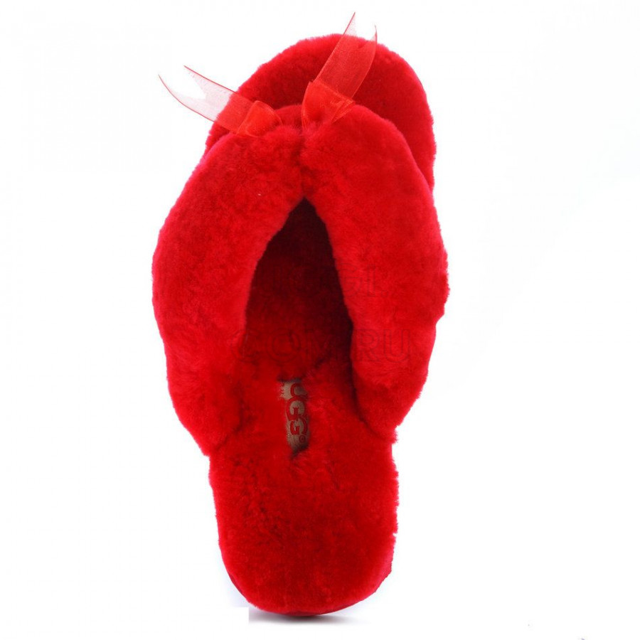 Женские UGG Fluff Flip Flop II Red