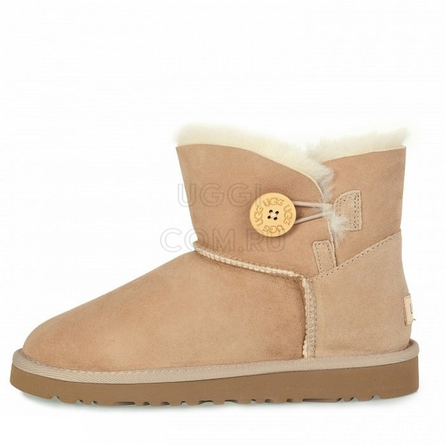 Женские UGG Mini Bailey Button II Sand
