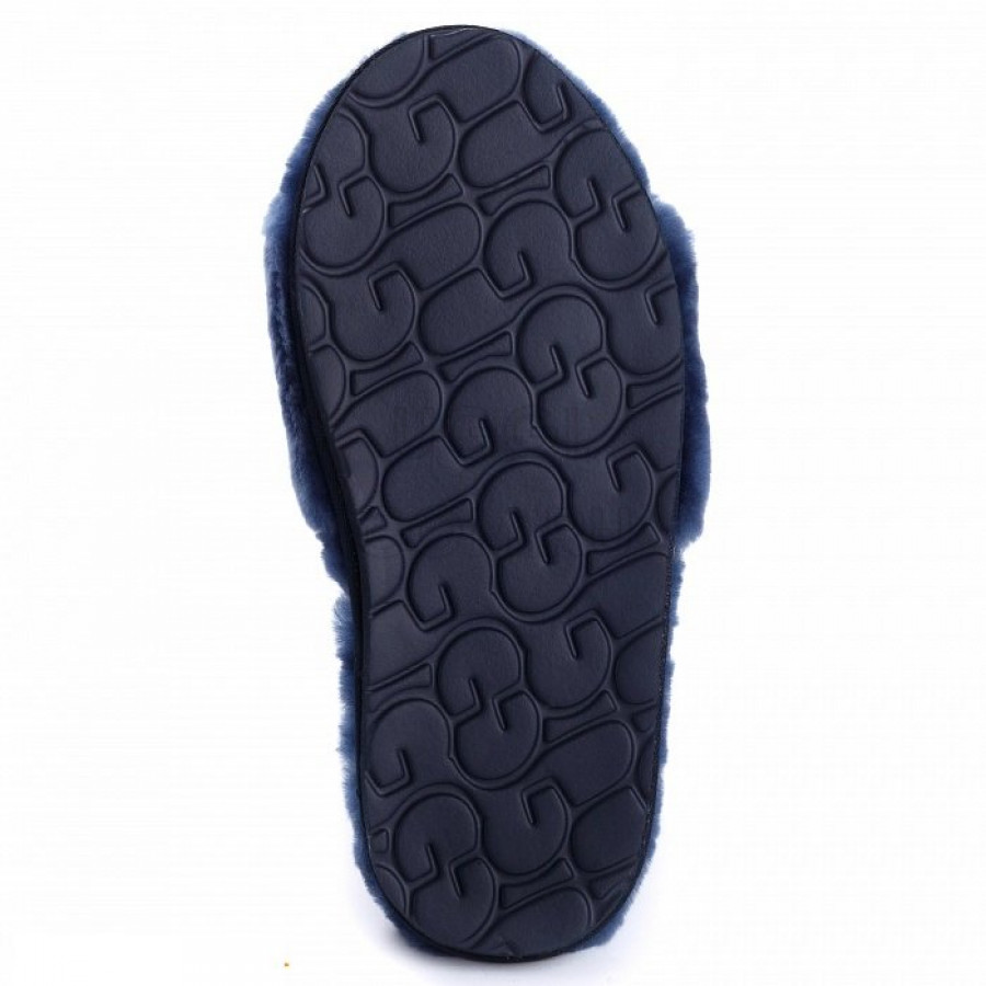 Женские UGG Fluff Slide Slippers Navy