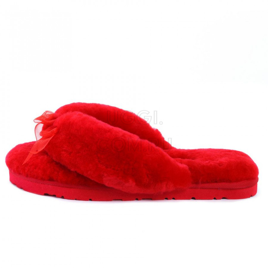 Женские UGG Fluff Flip Flop II Red