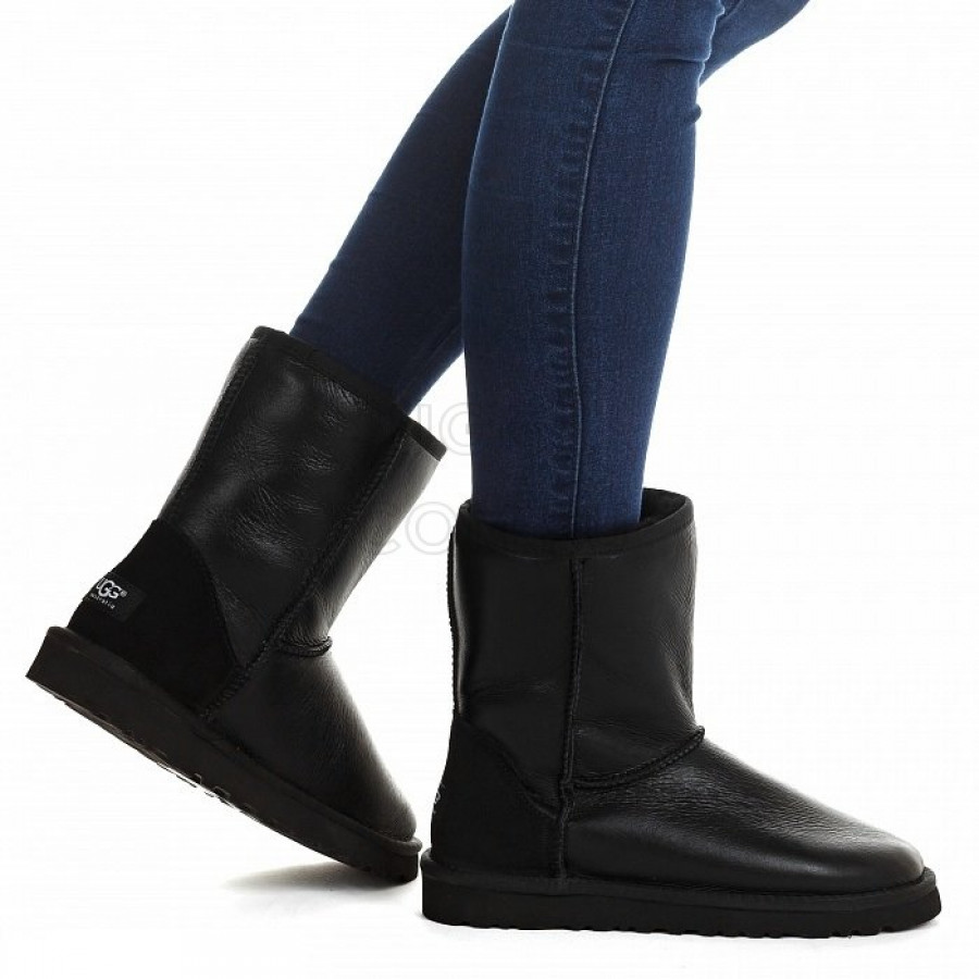 Женские UGG Classic Short Metallic Black