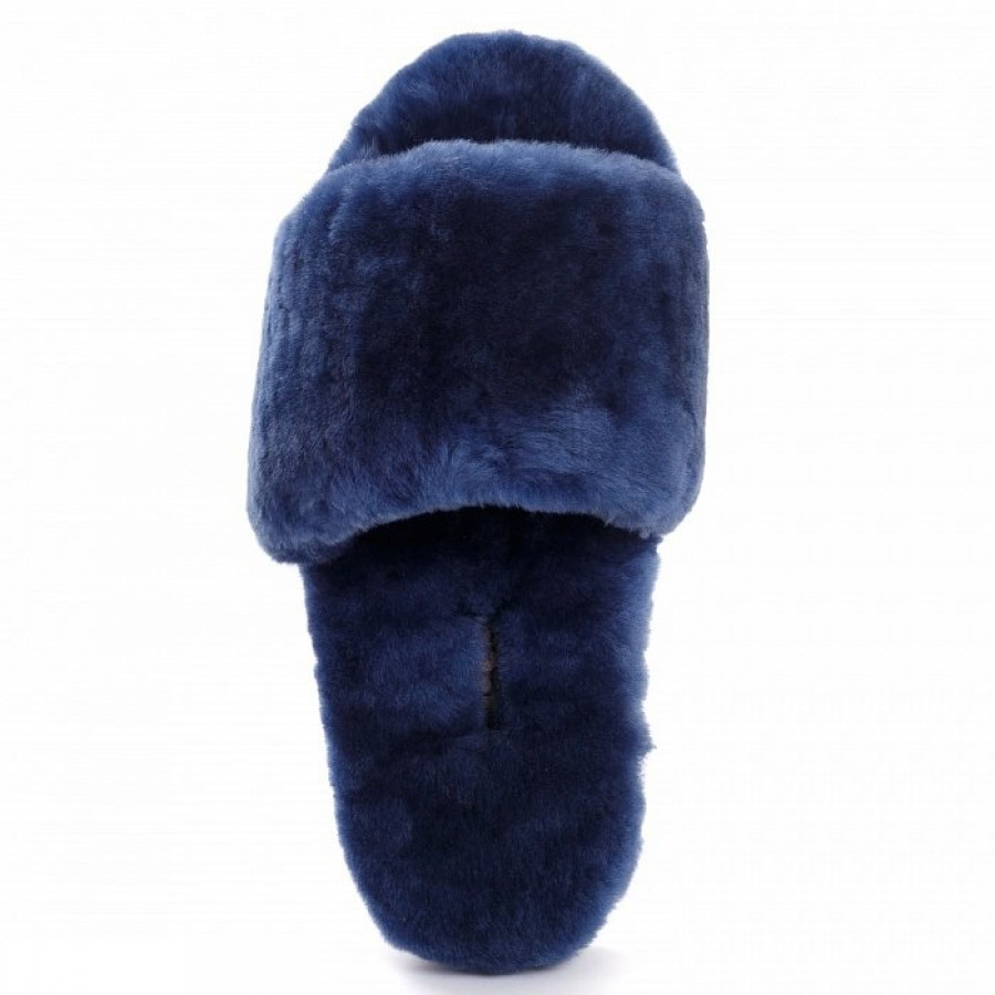 Женские UGG Fluff Slide Slippers Navy