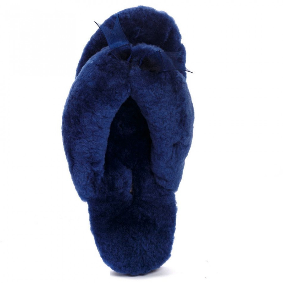 Женские UGG Fluff Flip Flop II Navy Blue
