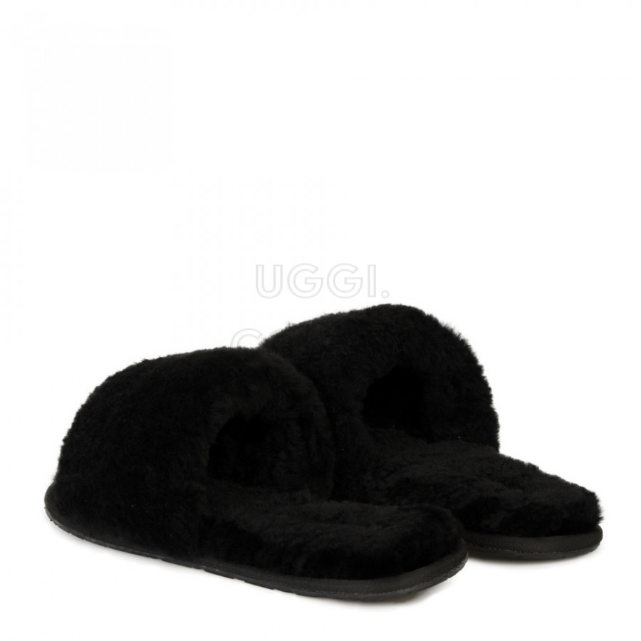 Женские UGG Fluff Slide Slippers Black
